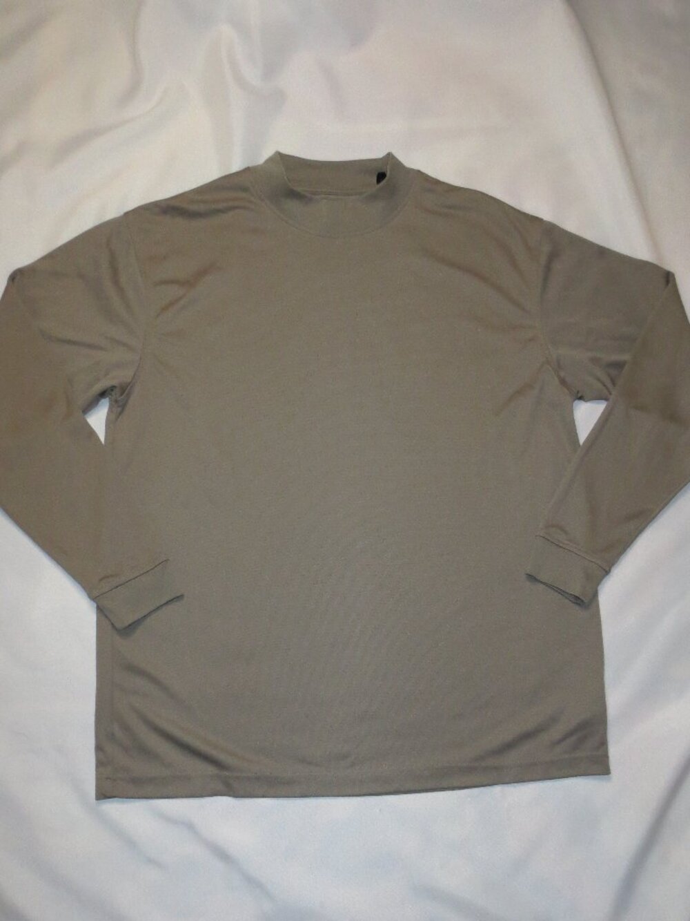 CYPRESS CLUB mens SHIRT tan PERFORMANCE long sleeve POLYESTER SIZE L